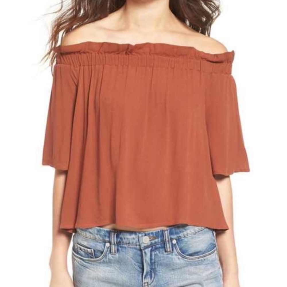 BP Short Sleeve Off the Shoulder Top